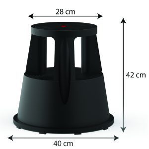 Basamaklı Kaymaz Tabure Siyah